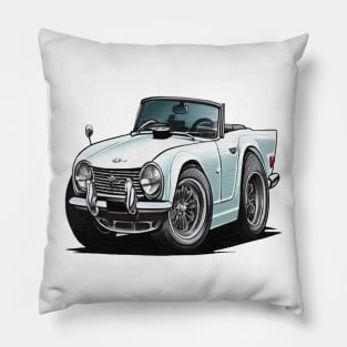 cartoon drawings of triumph tr6 Pillow