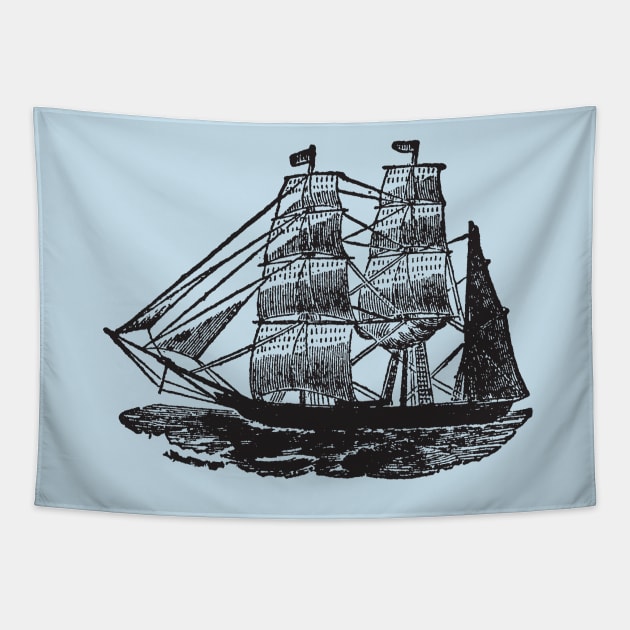 Handrawn Dutch West India Company Ship Tapestry by DarioNelaj