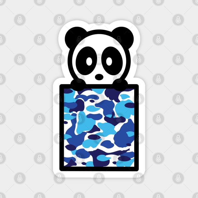 Panda Pocket Camo Bambu Brand Bear Anime Cartoon - Panda - Magnet