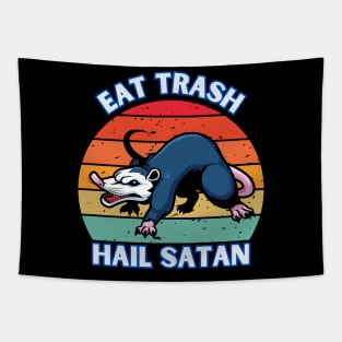 Eat Trash Hail satan Opossum Tapestry