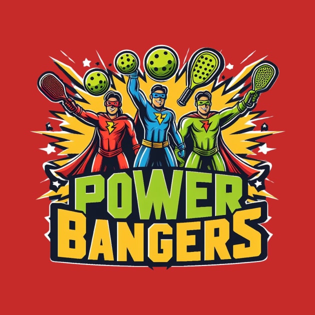 Pickleball POWER BANGERS  Superheroes #1 by Battlefoxx Living Earth