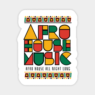 AFRO HOUSE  - Cultured Font (Black) Magnet