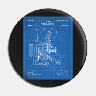 Film Camera Patent - Film Lover Cinema Student Art - Blueprint Pin