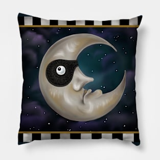 Masked Moon Pillow