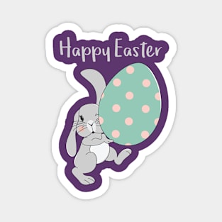 Bunny with Easter Egg Magnet