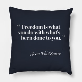 Jean-Paul Sartre Quotes Typography Design Pillow