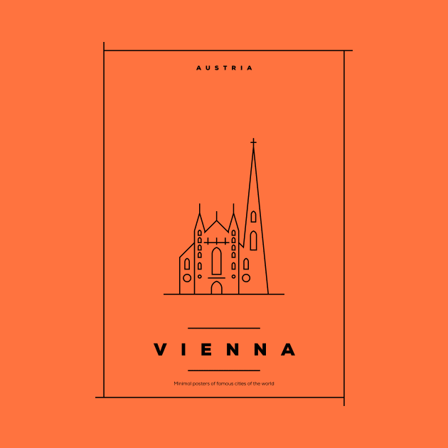 Vienna Minimal Poster by kursatunsal