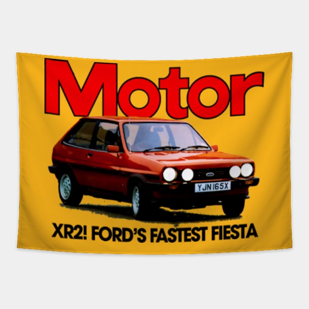 FORD FIESTA XR2 - magazine Tapestry by Throwback Motors