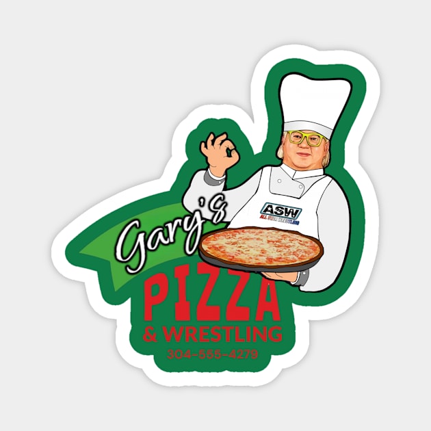 Gary's Pizza & Wrestling Magnet by Shop Chandman Designs 