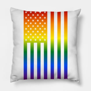 Rainbow American Flag LGBTQ Pride Pillow