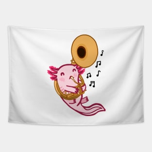 Sousaphone Axolotl Tapestry