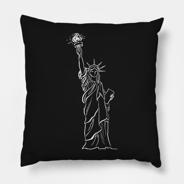 Statue of Liberty, NYC, New York City Pillow by DanaMartin