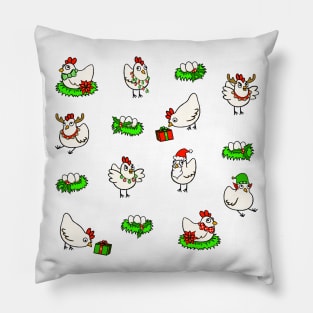 Christmas Chickens Pillow