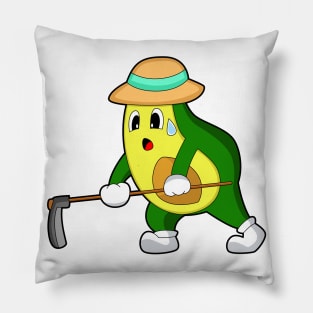 Avocado Farmer Rake Pillow