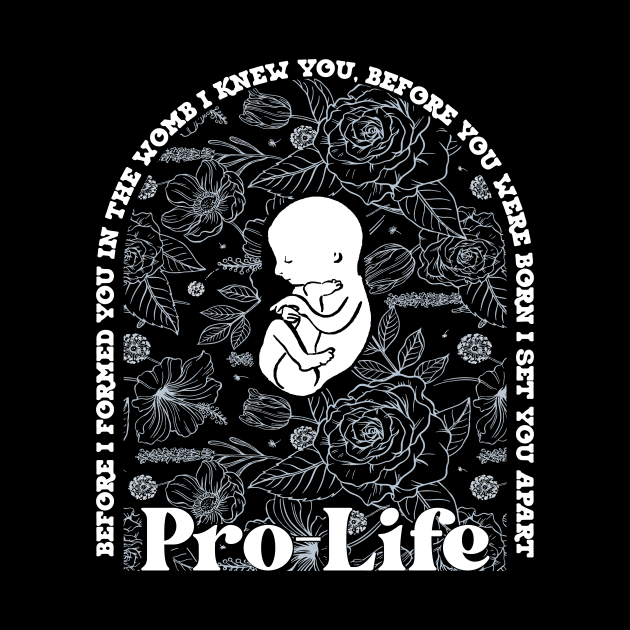 Pro-Life / The Womb Jeremiah 1:5 Bible Verse by Stacy Peters Art