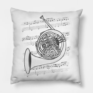 French Horn Player Hornist Brass Musician Pillow