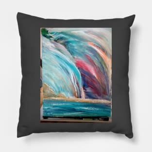 Ideas of Waterfalls Oil Painting Pillow