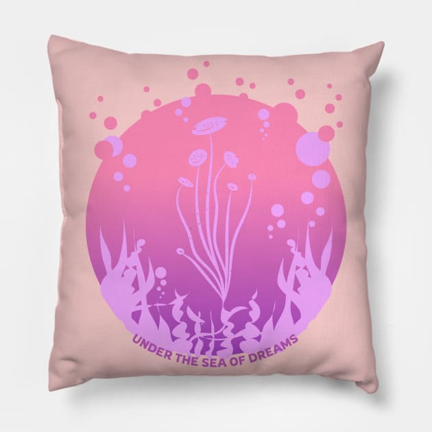 Under the sea of dreams Pillow by Sanworld