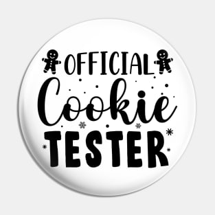 Official Cookie Tester Christmas Baking Team Gift Pin