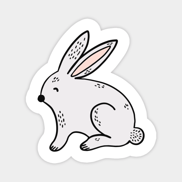 Rabbit vector illustration Magnet by bigmoments