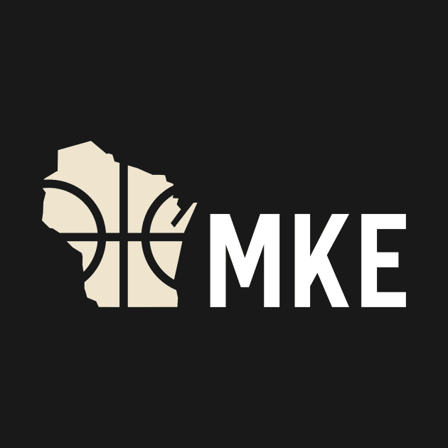 MKE - Milwaukee Wisconsin Basketball by Modern Evolution