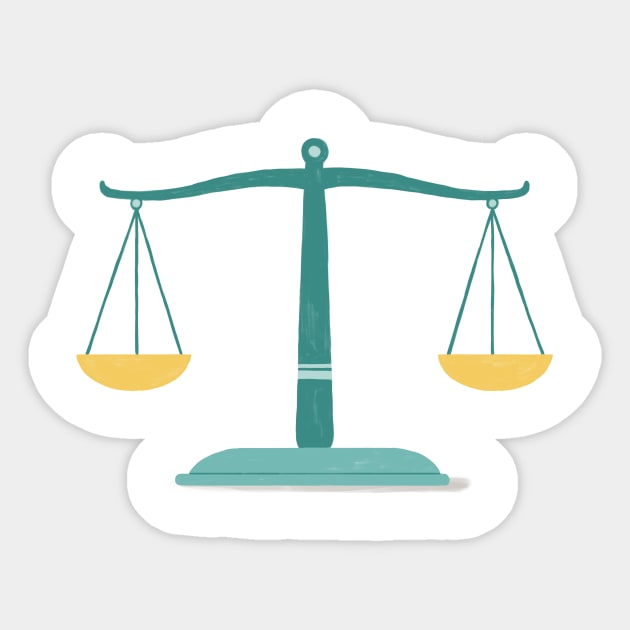Balancing the Scales - Scale - Sticker | TeePublic