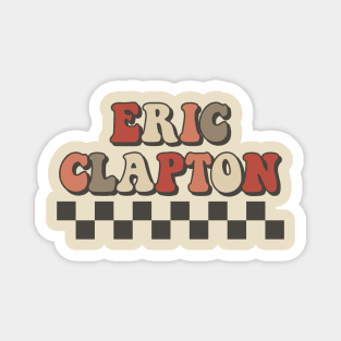 Eric Clapton Checkered Retro Groovy Style Magnet