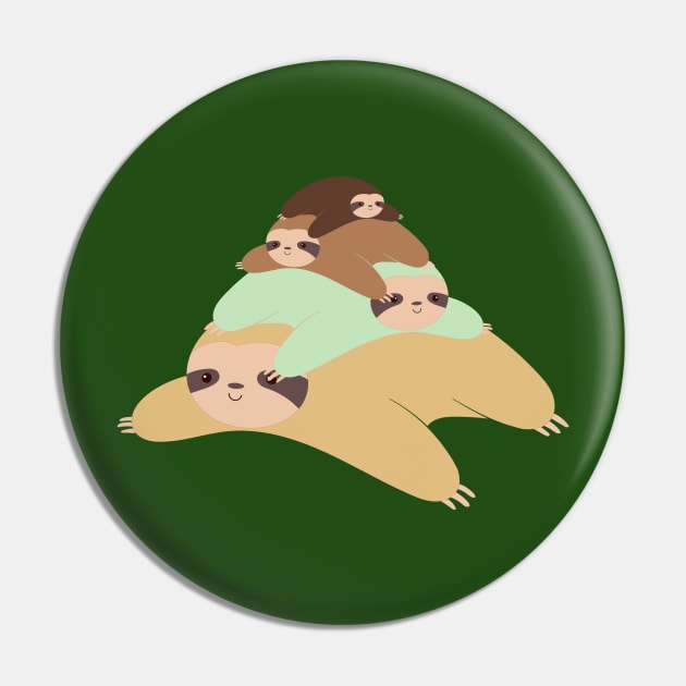 Funny sloth stack Pin by DesignArchitect