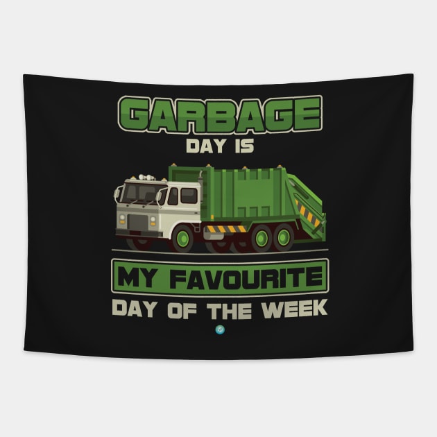 Garbage Day Recycling Trash Truck Gift Idea Tapestry by woormle