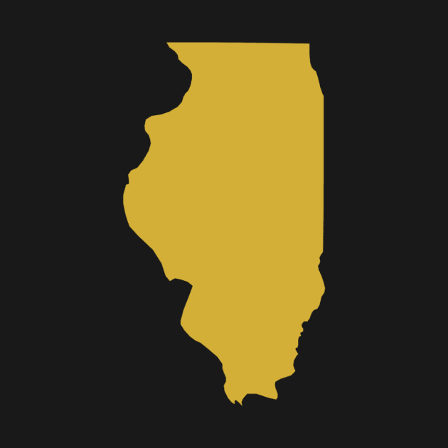 Illinois state map by Wordandart