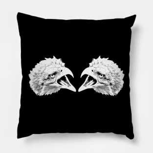 Double Bald eagles Pillow