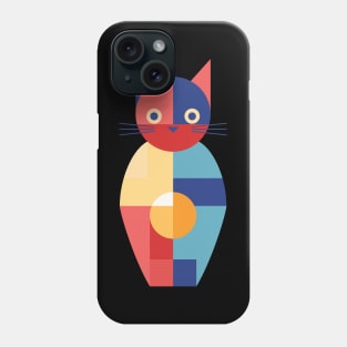 Mid Century Geo Cat Phone Case