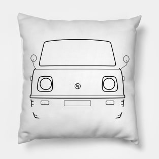 Classic first generation Bongo van black outline graphic Pillow