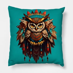 Tribal Owl Pillow