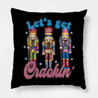 Let's Get Crackin' with the Three Nutcrackers Christmas Xmas Squad Pillow