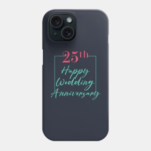 25th WEDDING ANNIVERSARY Simple Design Phone Case