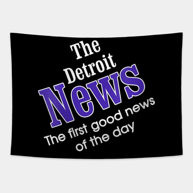 The Detroit News The First Good News Of The Day Tapestry by Carmenshutter