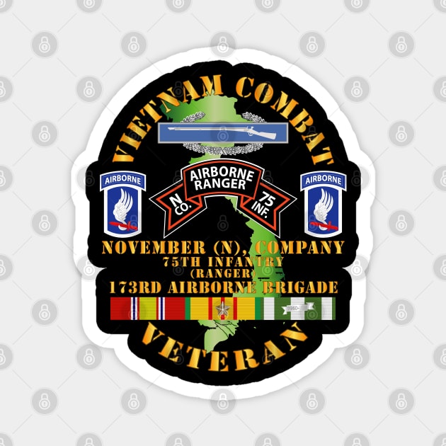 Vietnam Combat Vet - N Co 75th Infantry (Ranger) - 173rd Airborne Bde SSI Magnet by twix123844