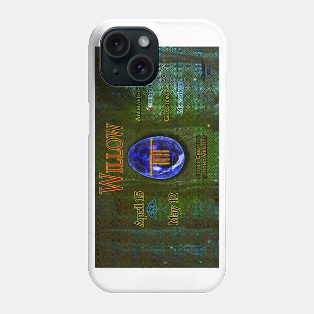 Zodi-Egg Willow with background v1 Phone Case by ajbruner77