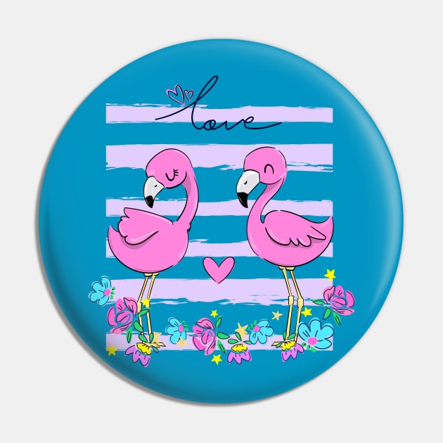 flamingo couple love Pin by Mako Design 