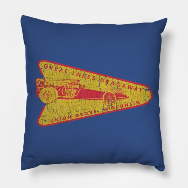 Great Lakes Dragaway 1955 Pillow by JCD666