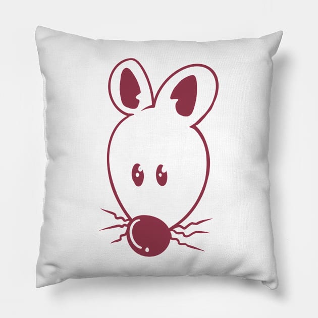 Humor mouse Pillow by Paundra