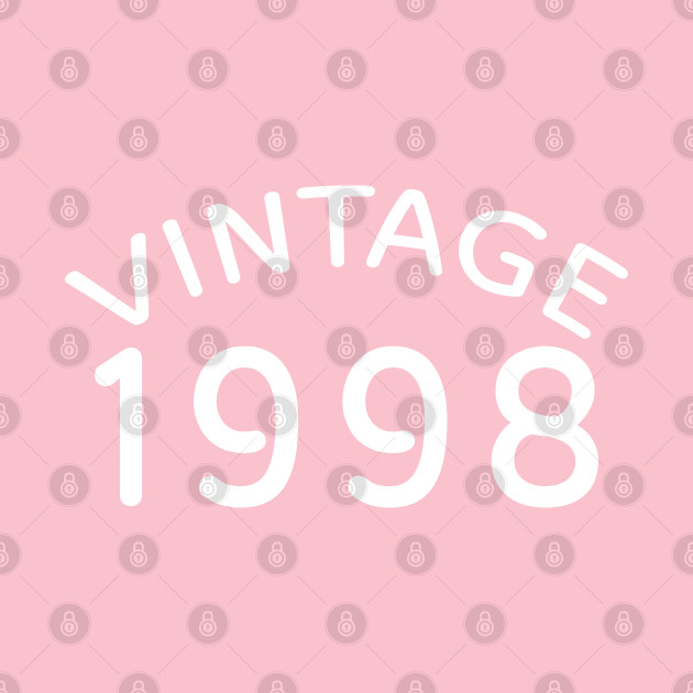 Vintage 1998 text design 21st birthday tshirt tee clothing stickers by ABcreative