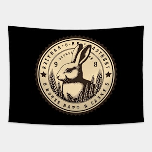 Vintage Rabbit Stamp Tapestry