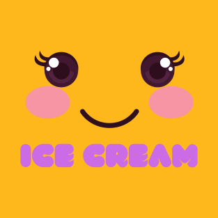 Cute Ice cream lover Face T-Shirt