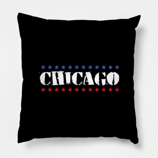 Chicago, Illinois - IL US Army 4th of July Pillow by thepatriotshop