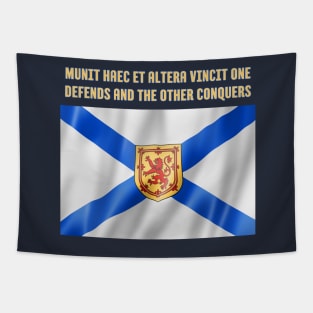 Nova Scotia Flag and Motto Tapestry