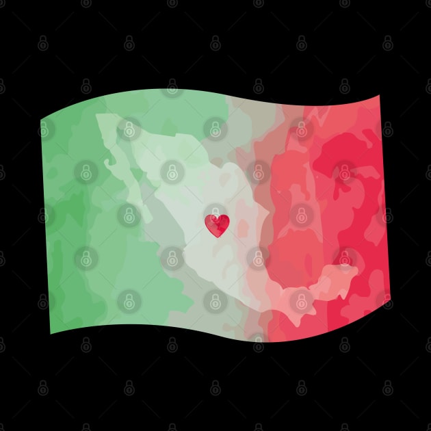 Mexico map watercolor work of art i love mexico print mexican flag proudly mexican by T-Mex