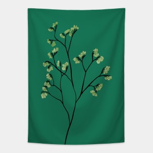 Green Plant Minimalist Botanical Art Tapestry