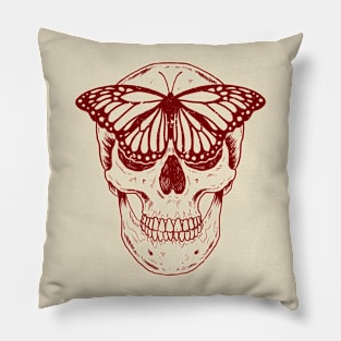 Butterfly skull Pillow
